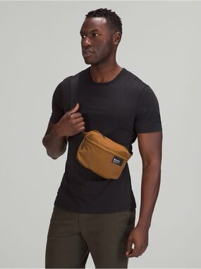 lululemon athletica Brown Belt Bag with Black Strap